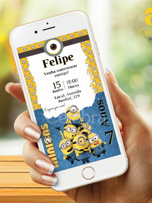 Convite digital minions