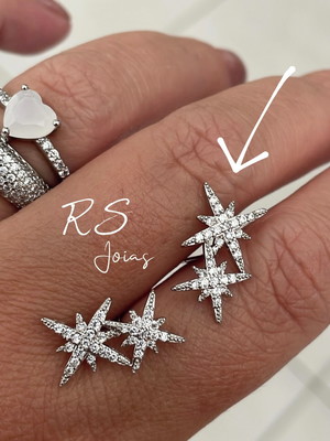 Brinco earcuff estrelas sj
