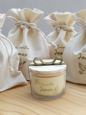 Lembrança vela aromática personalizada c/ embalagem