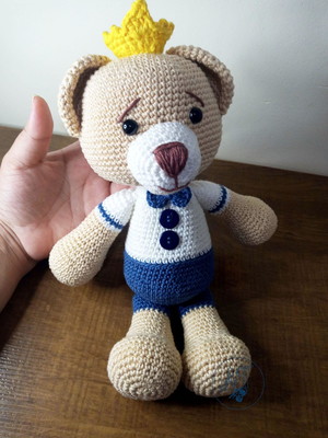 Urso príncipe - amigurumi