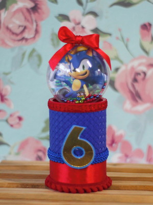 Cofrinho com esfera luxo - sonic