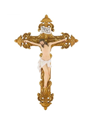 Crucifixo parede resina 30cm