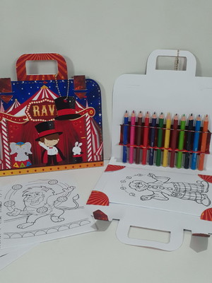 Kit maletinha de pintura personalizados circo