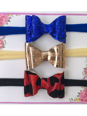 Kit 3 tiarinha para bebes laço rn tiara infantil