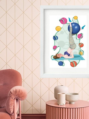 Quadro decorativo pilates - 60x48 cm