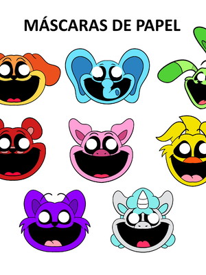 Máscaras de papel smiling critters