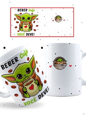 Caneca baby yoda café
