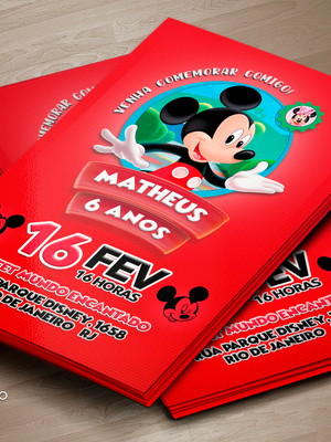 Convite digital mickey