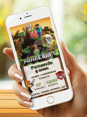 Convite digital minecraft