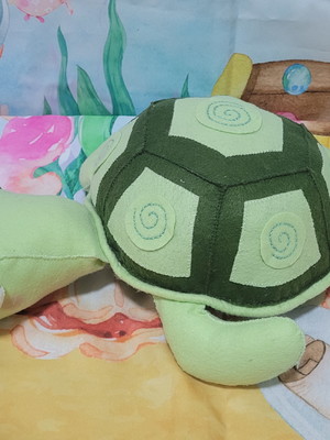 Personagens em feltro fundo do mar