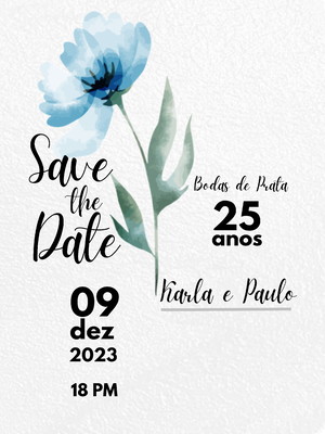 Save the date boas de prata