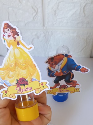 20 tag a bela e a fera - para tubetes e outras aplicações