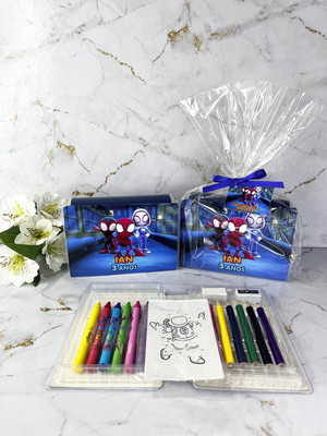 Estojo de pintura personalizado 18 peças homem aranha cute