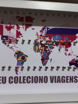 Quadro artesanal para colecionadores de chaveiros