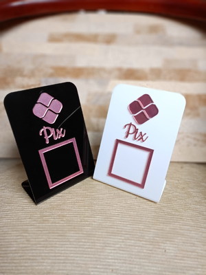 Placa pix para pagamento qr code