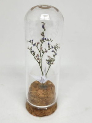Vidrinho floral com mini tsuru - ideal para lembrancinha