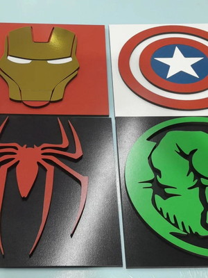 Quadros super-heróis em mdf