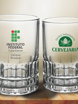 Caneca personalizada de chopp vidro 300ml 48 unidades