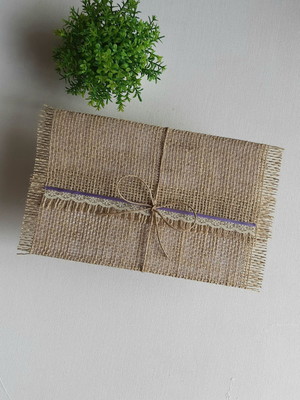 Envelope de juta para convite casamento