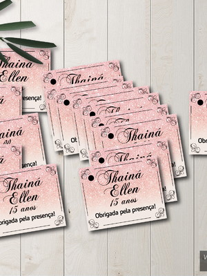 Tag agradecimento rose