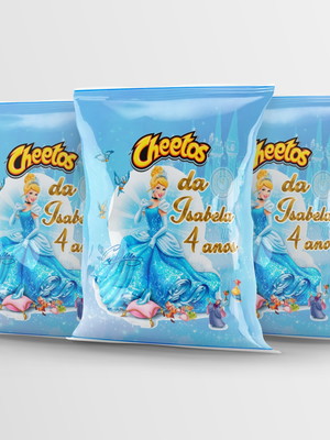 Salgadinho cheetos personalizado cinderela