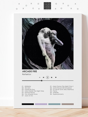 Quadro mdf spotify arcade fire reflektor