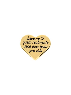 Passador coração com mensagem (a partir de 02 unid)