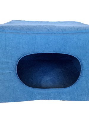 Toca para cachorro médio porte - 70x70x50 cm - azul