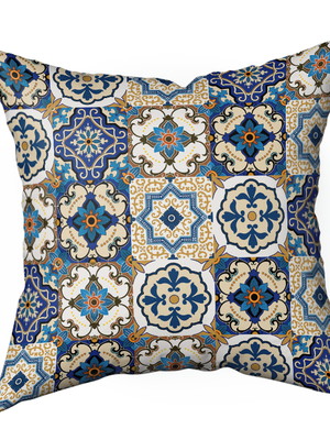 Capa de almofada estampada 40x40 azulejos