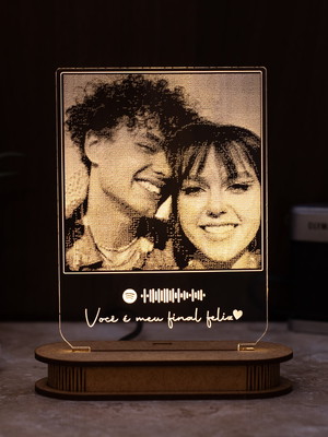 Luminária personalizada mini com sua foto