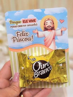 Cartão de feliz páscoa não acompanha o chocolate