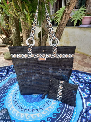 Bolsa de praia em tela