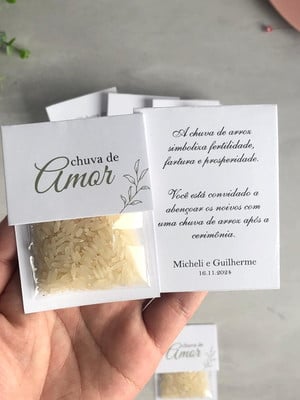 Chuva de arroz personalizada