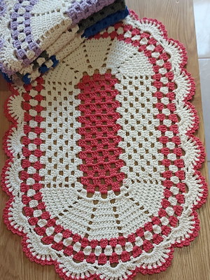 Tapete de croche oval 42x60cm