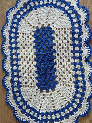 Tapete de croche oval 42x60cm