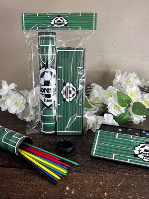 Kit pega varetas e dominó personalizado futebol