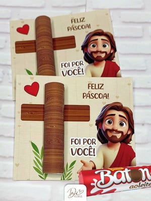 Card baton páscoa cristã