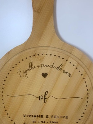 Tábua de bambu personalizada