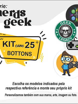 Kit com 25 bottons - série palhaços