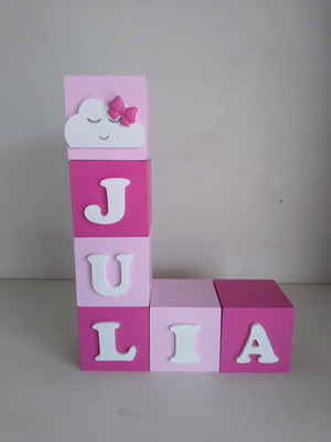 Kit com 4 cubos 5×5 decorados