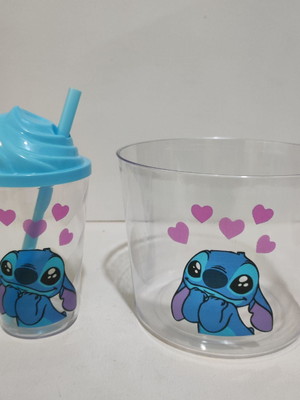 Kit pipoca com twister 300ml stitch