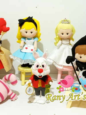 Kit alice no país das maravilhas com 10 peças