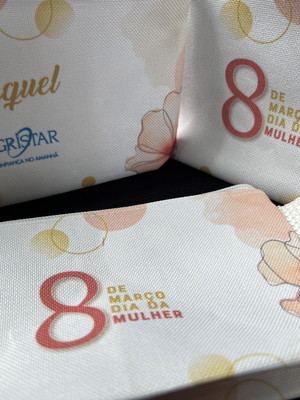 Mulheres necessaire nylon 12x18 customização todos os temas