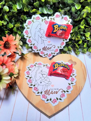 Card com bubbaloo- dia das mães
