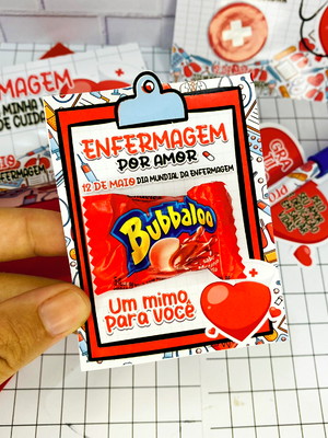 Card com bubbaloo- enfermagem