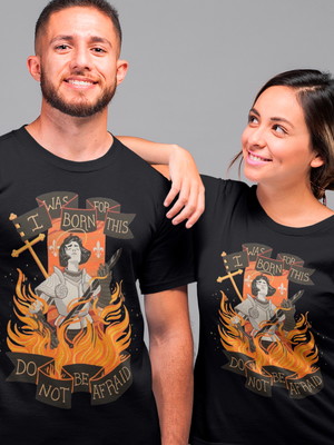 Camiseta joana d'arc blusa eu nasci para isso não tenho medo