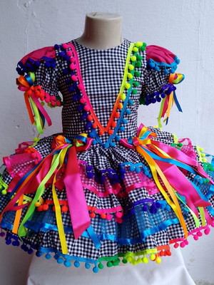 Vestido junino caipira rafaela (3/4 anos)