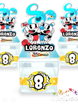 Caixa acrílica 5 cm cuphead