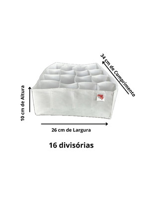 Colmeia organizadora de peças íntimas 16 nichos