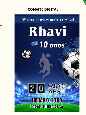 Convite futebol digital